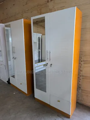 Kabati Milango Miwili Classic Sana White  Orange 