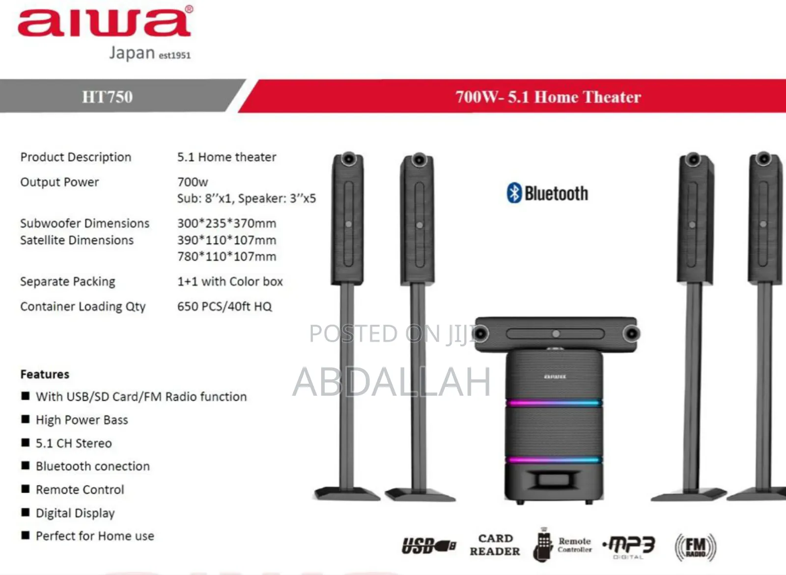 Aiwa Hometheaterq 700w