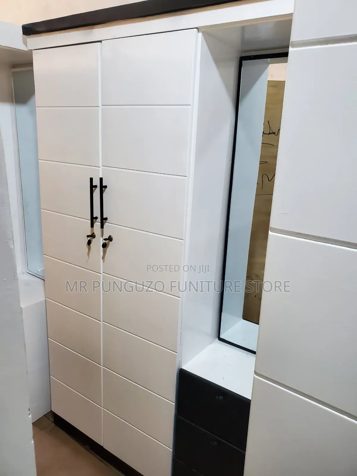 Kabati Milango Miwili Na Dressing Table