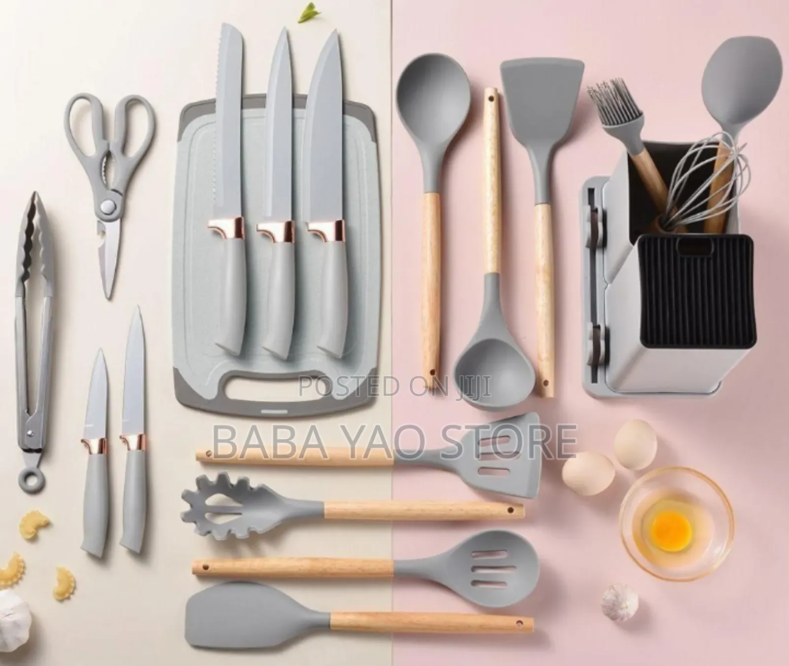 19pcs Household Kitchen Knife and Kitchenware Set