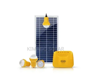 Seti Ya Solar Yenye Taa Nne Na Sehemu Ya Kuchaji Simu