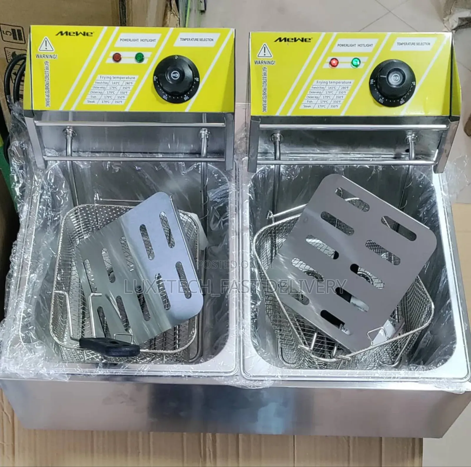 Mewe Double Electric Deep Fryer 12l