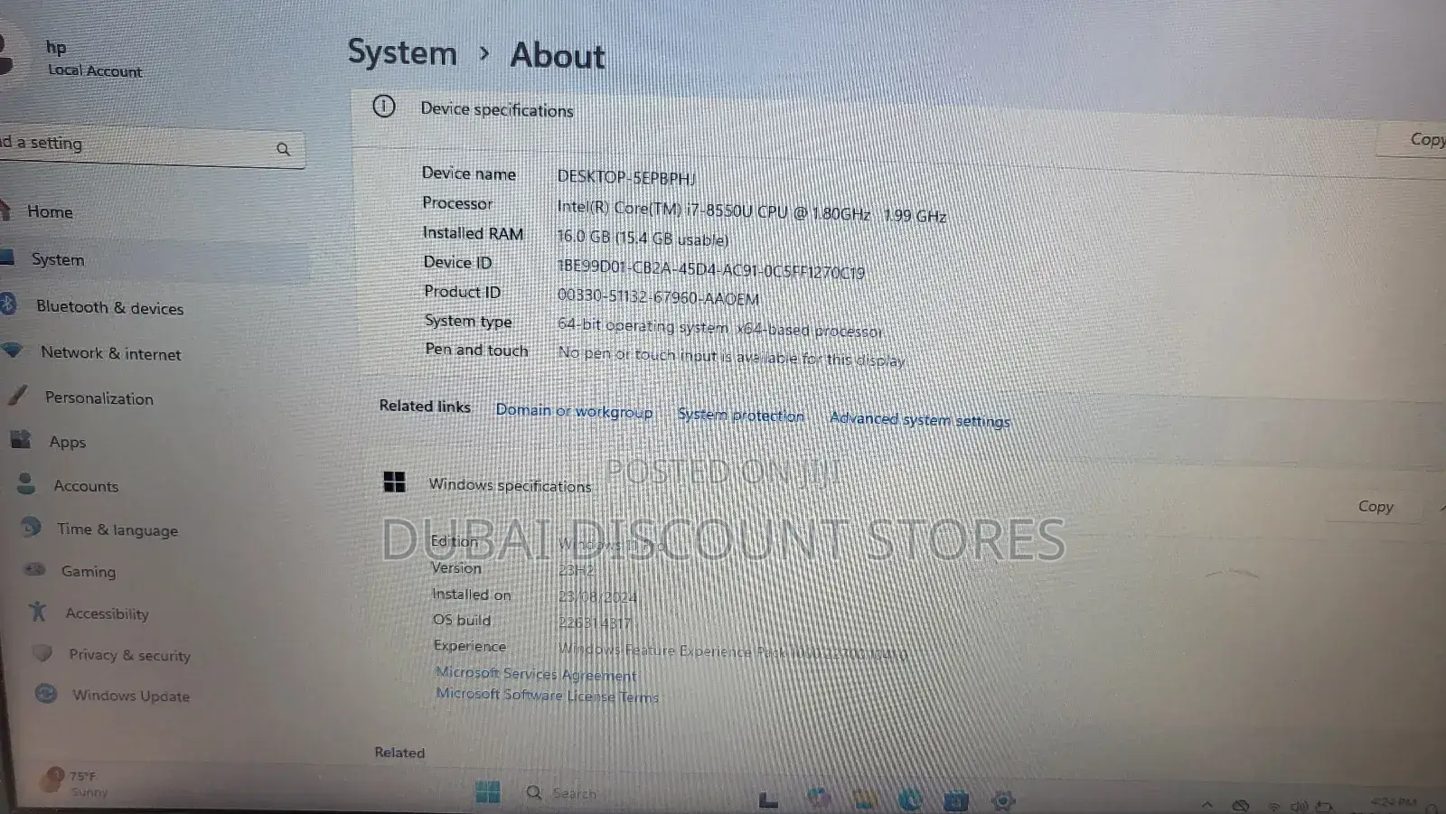 Laptop HP Pavilion 15 16GB Intel Core I7 SSD 512GB