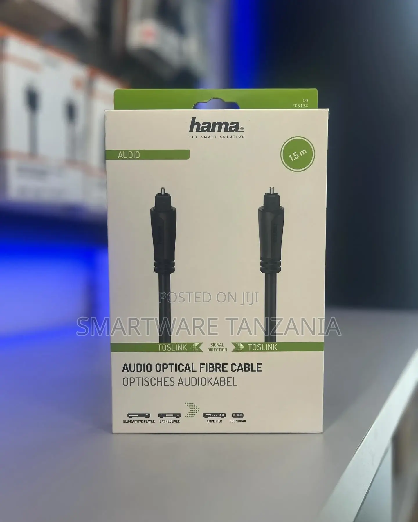 Hama Audio Advanced Fiber Optic Cable Odt 1.5m, Black