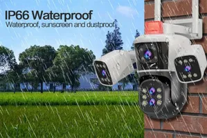 CCTV 4 Lens Camera Two Way Audio and Waterproof