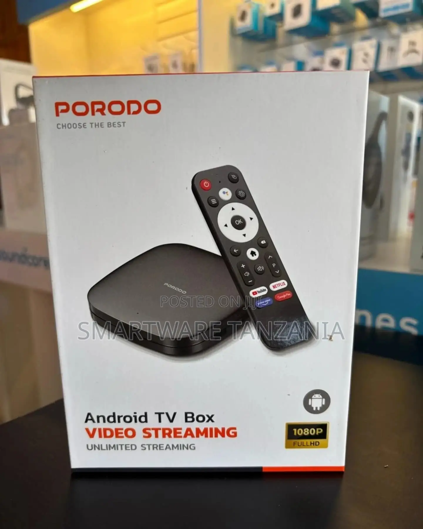 Porodo Android Tv Box, Video Streaming, 2gb Ram, 8gb Rom