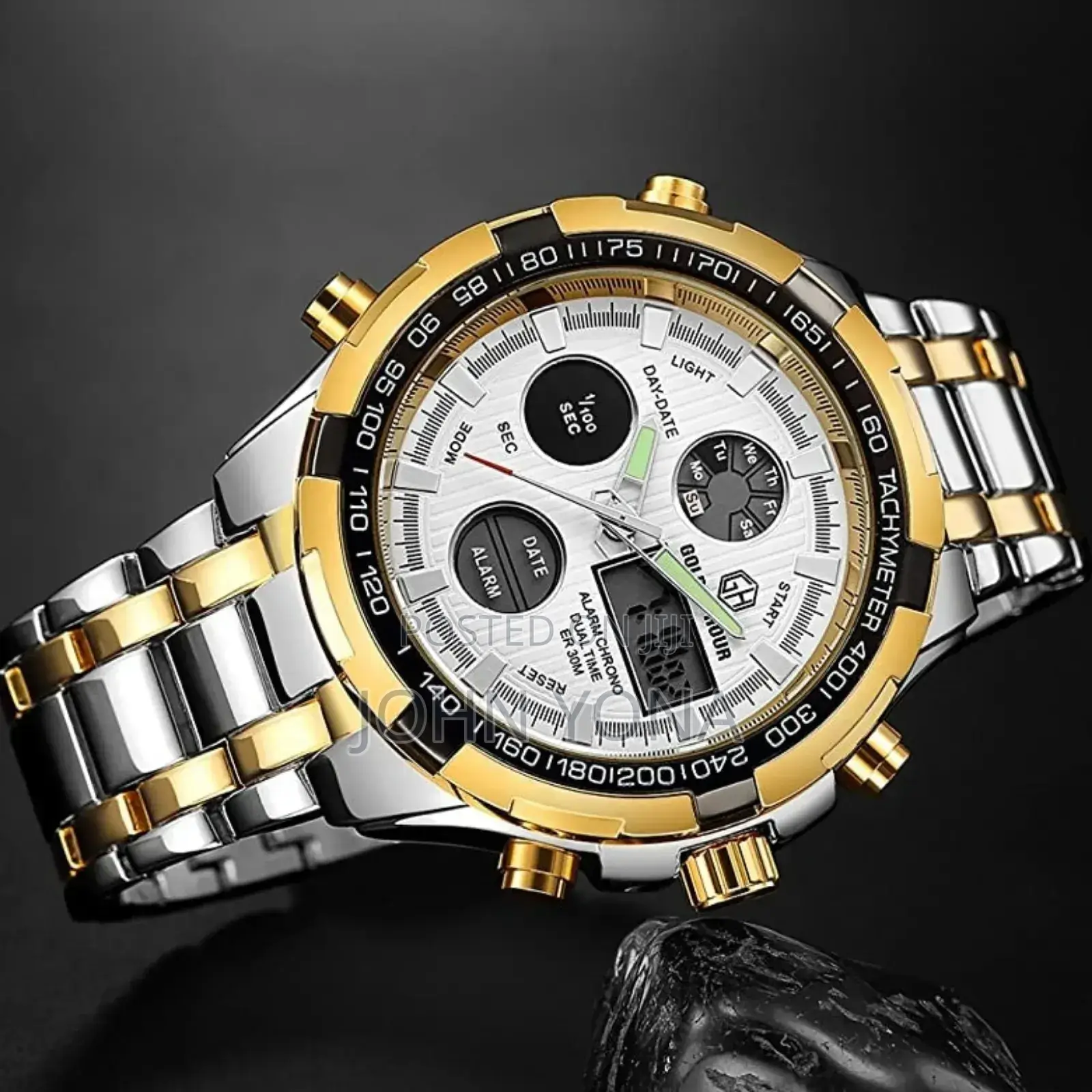 Golden Hour Watch Leather and Stainless Steel