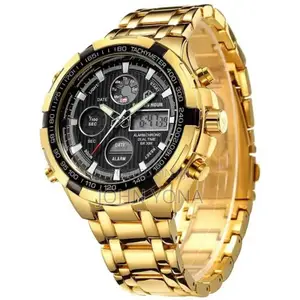 Golden Hour Watch Leather and Stainless Steel