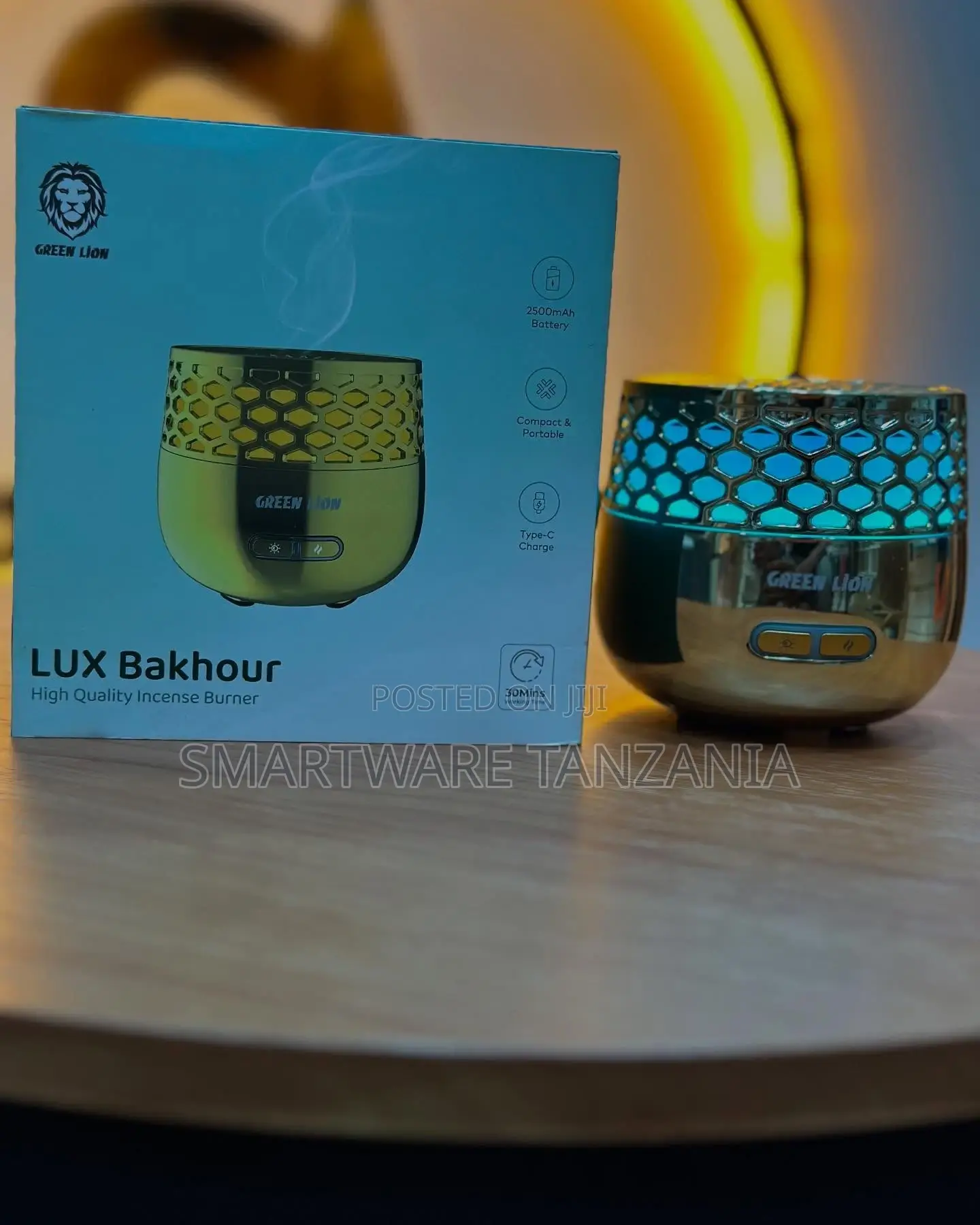 Electric Incense Burner Aroma Diffuser With 7 Colors Led