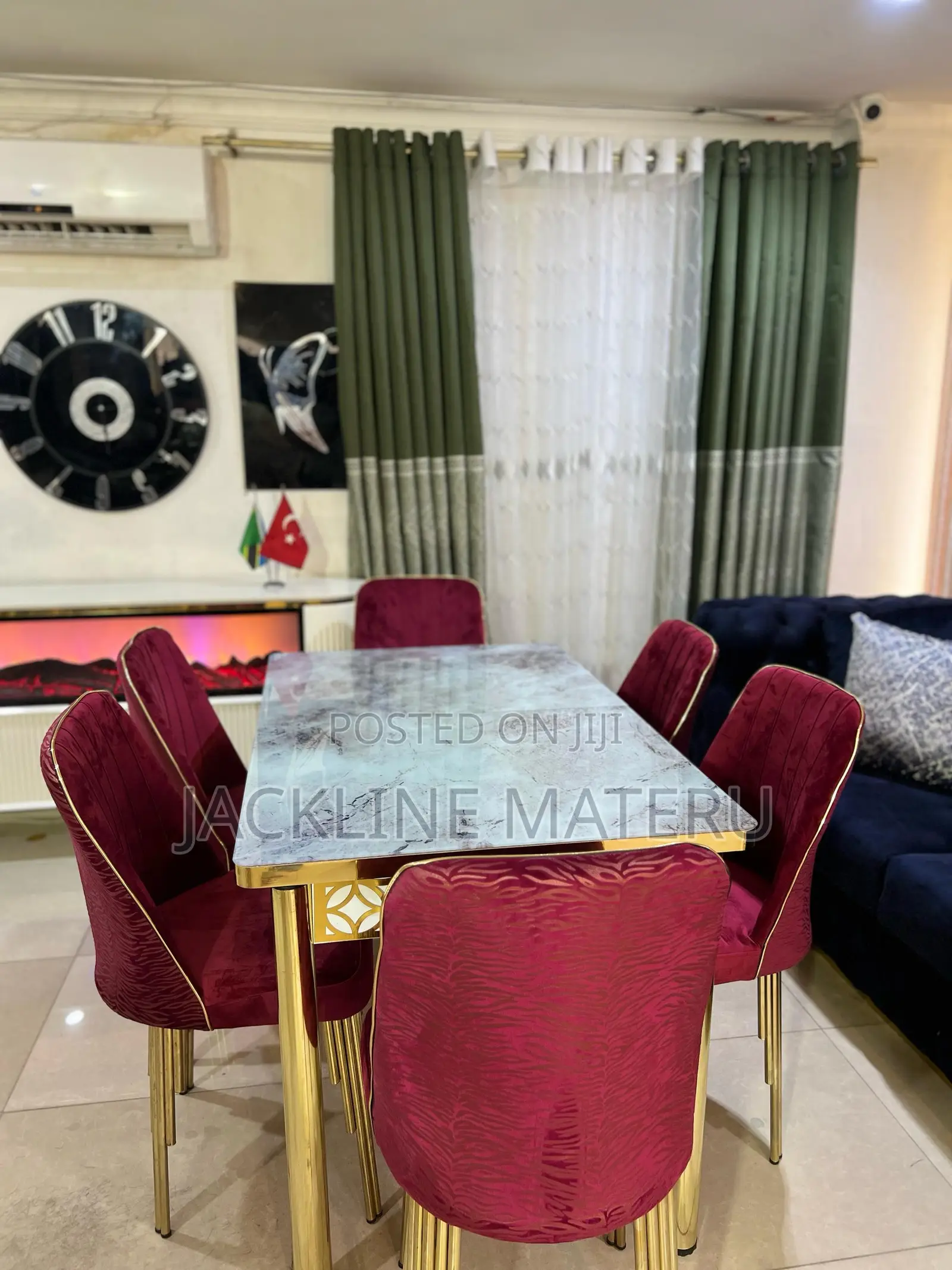 Dinning Table Viti 6 Za Kisasa Nzuri Sana Quality No. Moja
