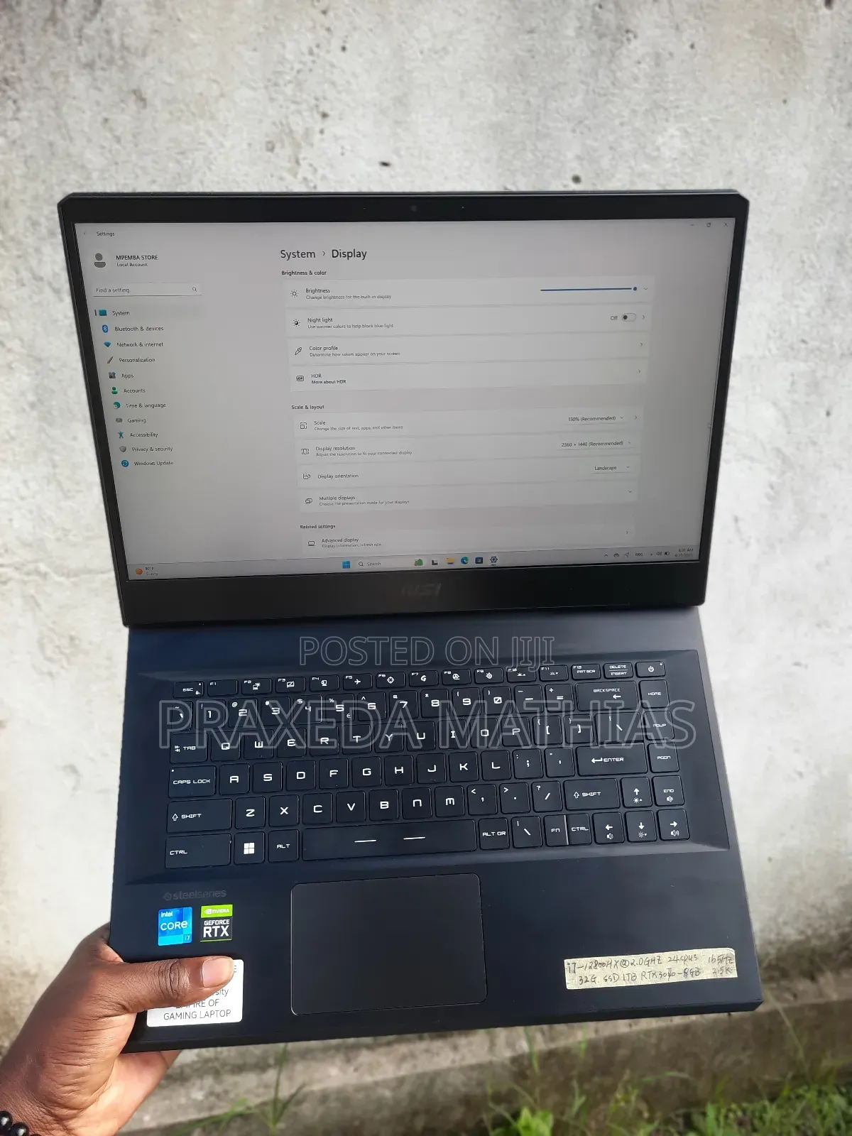 Laptop MSI Vector GP66HX 12UGS 32GB Intel Core I7 SSD 1T