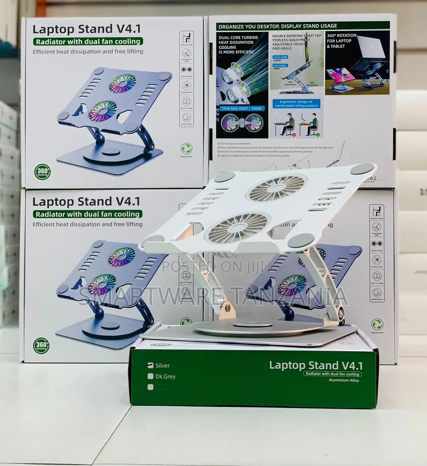 Folding Metal Cooling Stand For Laptop And Tablet, Cooler