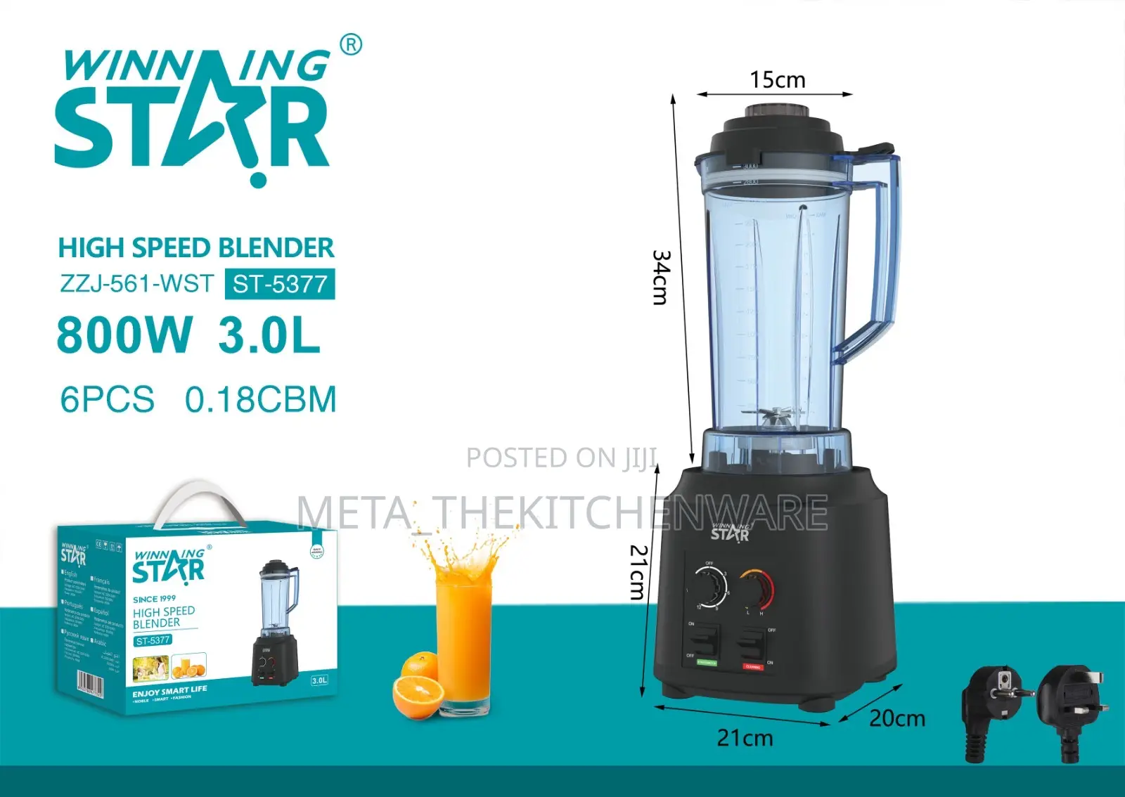 Winning Star Heavy Duty Commercial Blender 3l