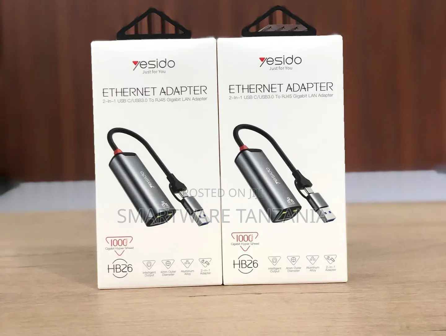 2 In 1, Usb-c+Usb To Rj45 Ethernet Converter Lan Adapter