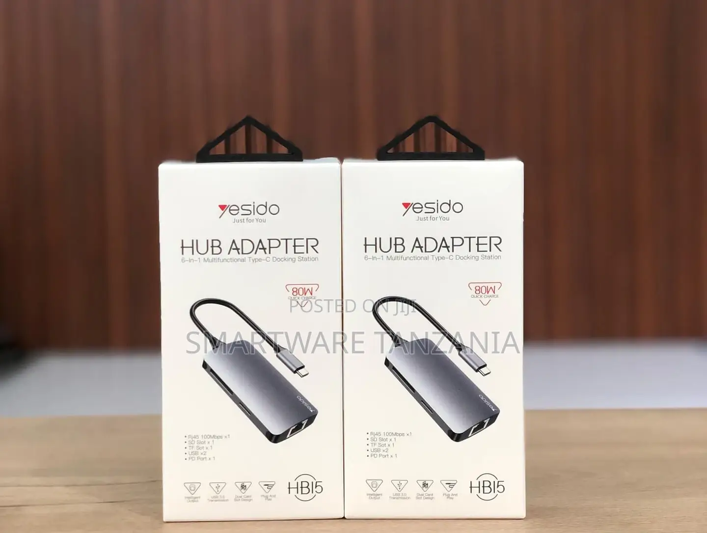 Yesido Hb15, 6 In 1 Multifunctional Usb-c Hub, 2 X Usb