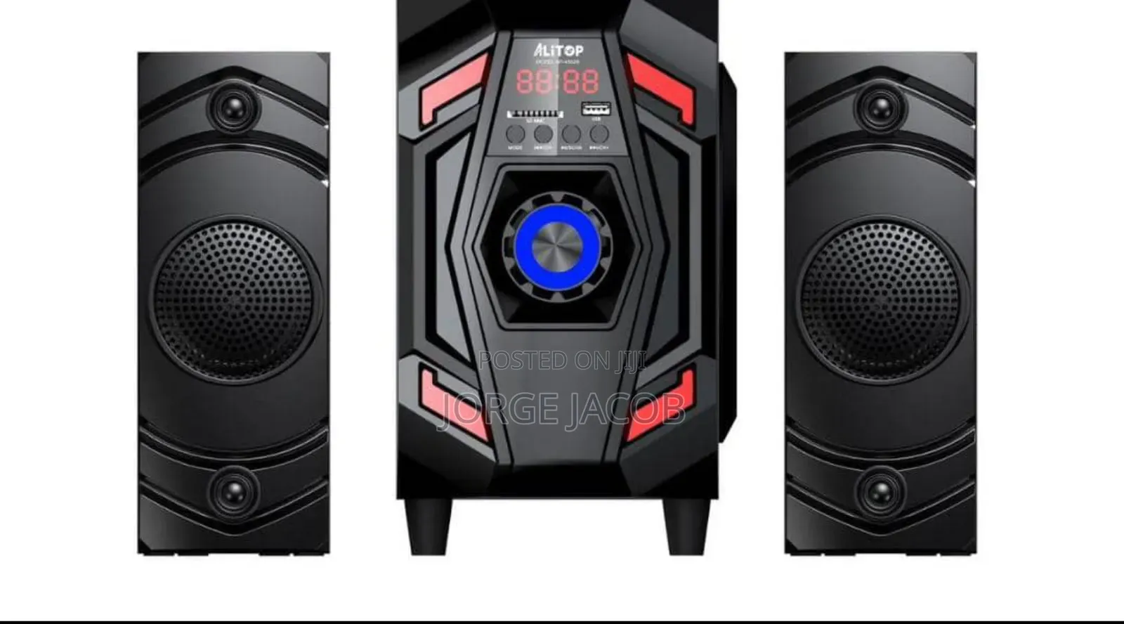 Alitop Subwoofer System With Two Satellite Speakers