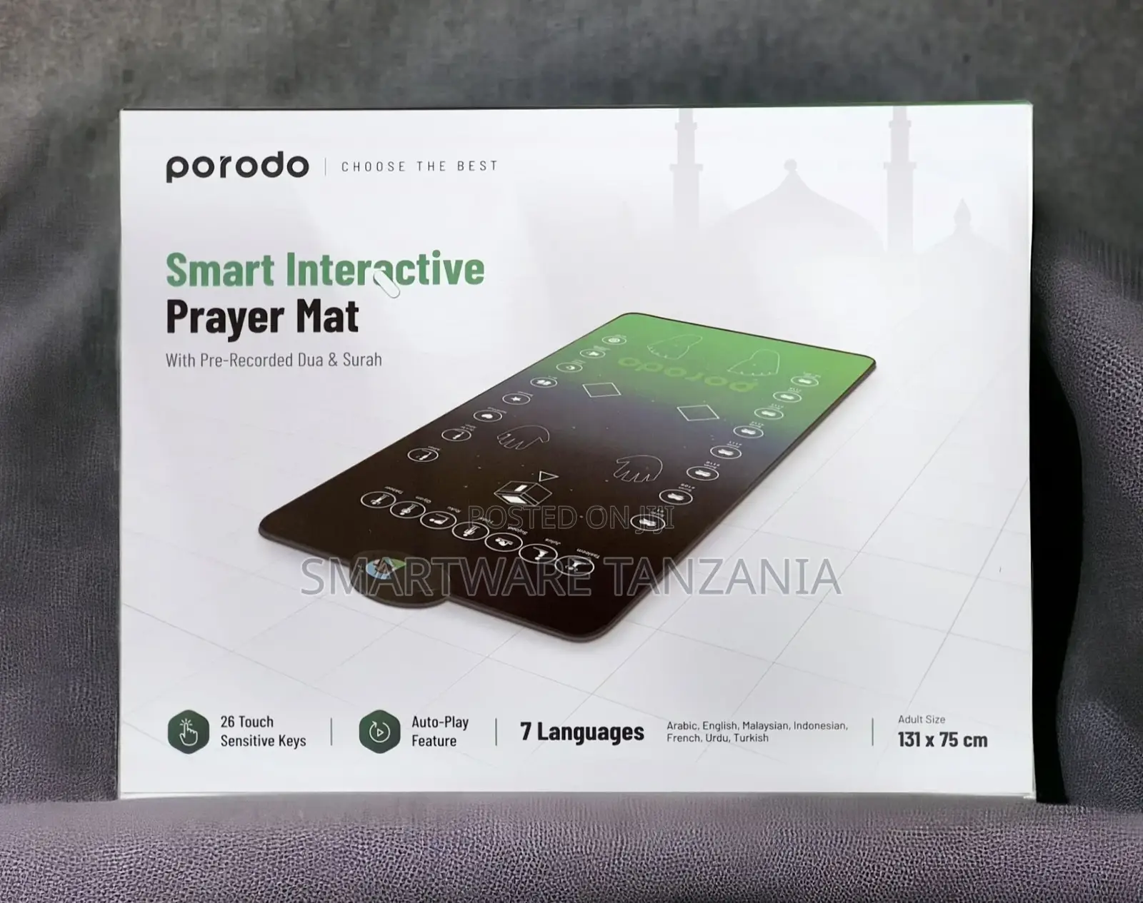 Smart Interactive Prayer Mat With Pre-Recorded Dua Surah