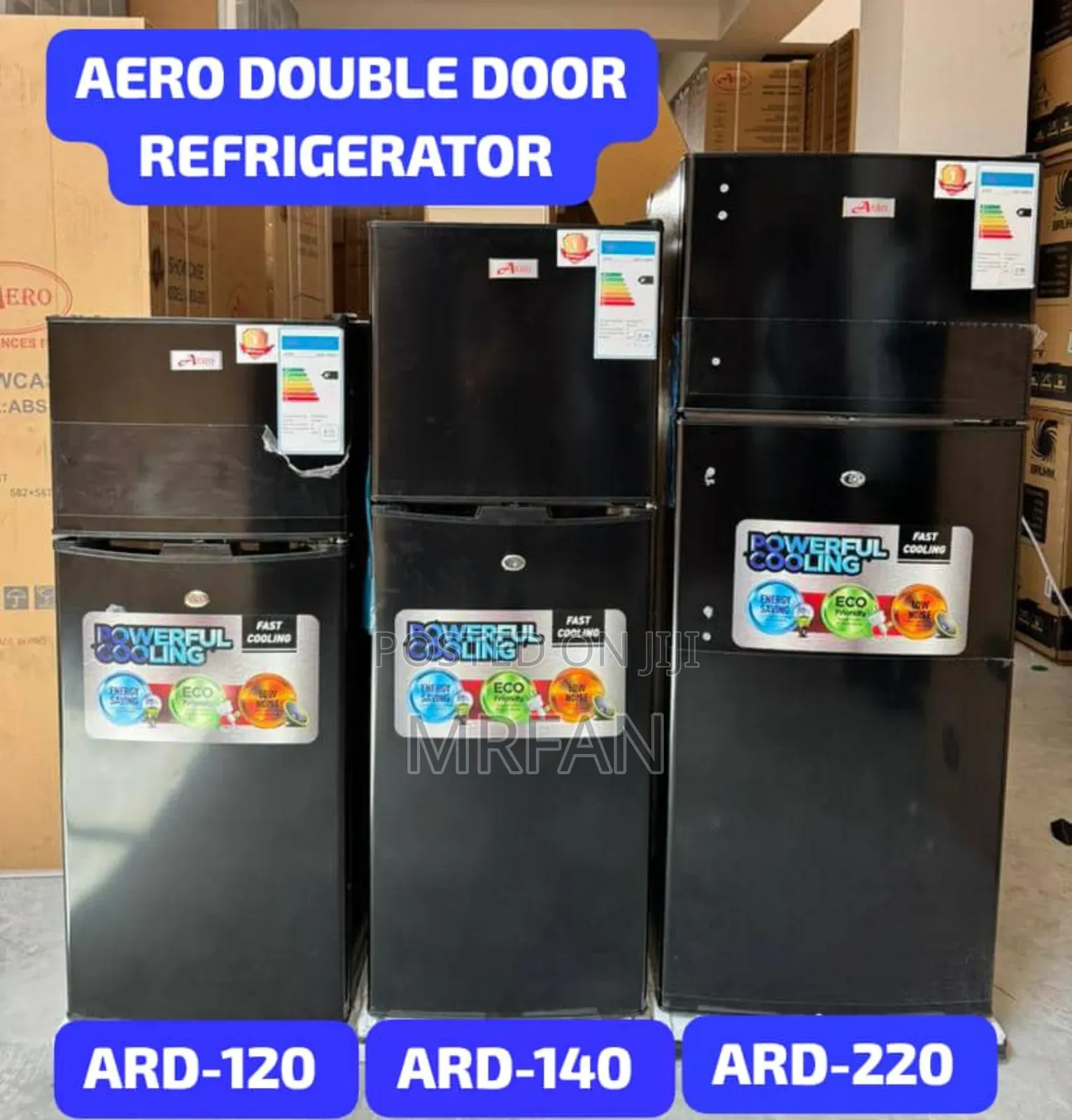 Aero Double Door Refrigerator 120l (Ard-120blk / Good