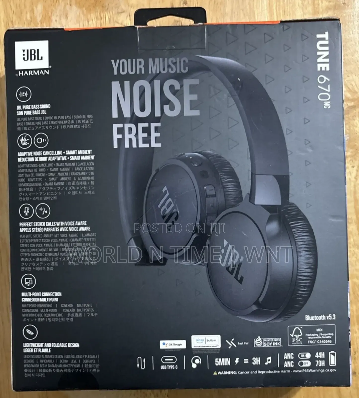 JBL Tune 670nc Noise Cancelling Wireless Headphones
