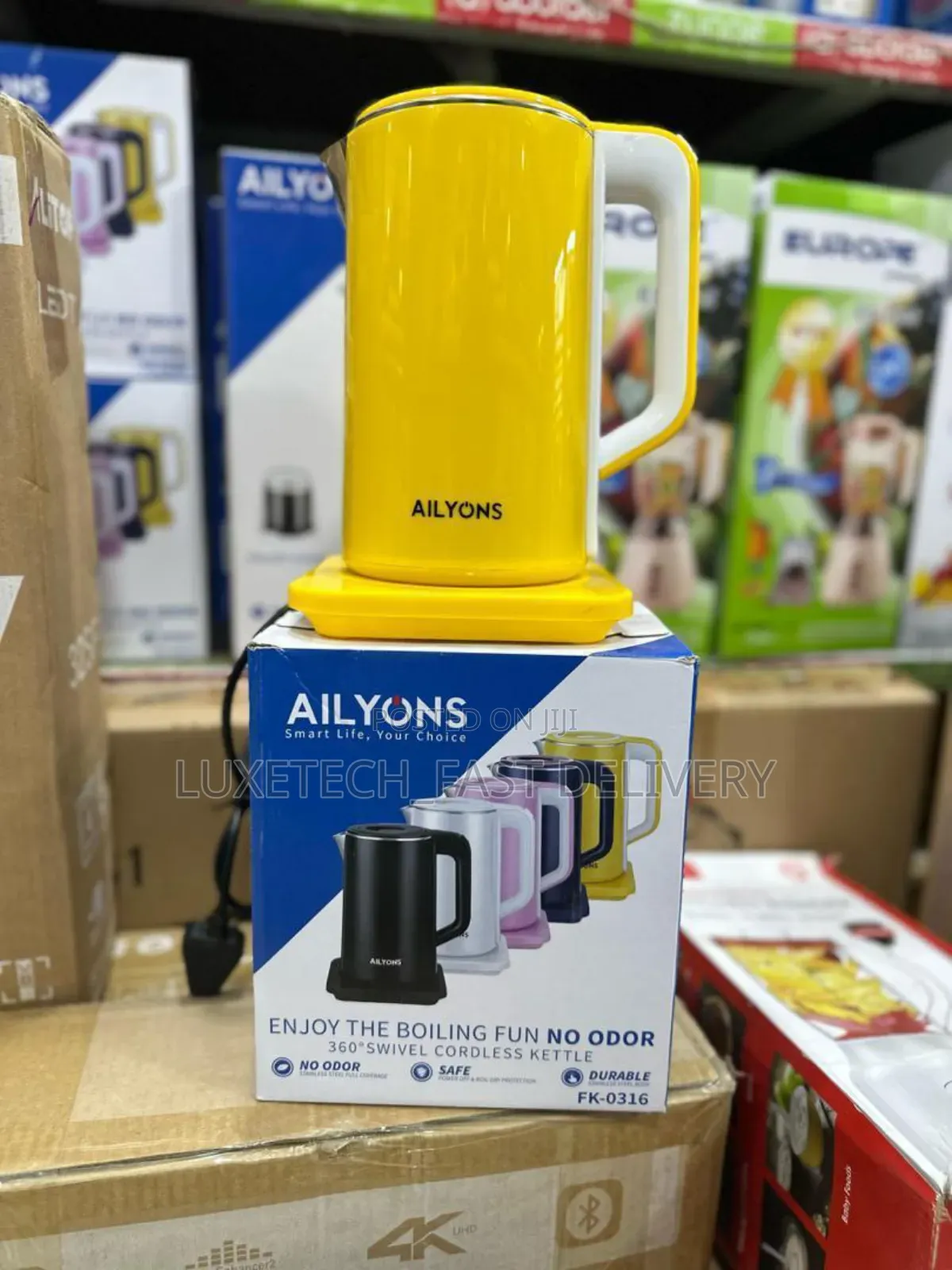 Ailyons Electric Kettle 1.8l Yellow