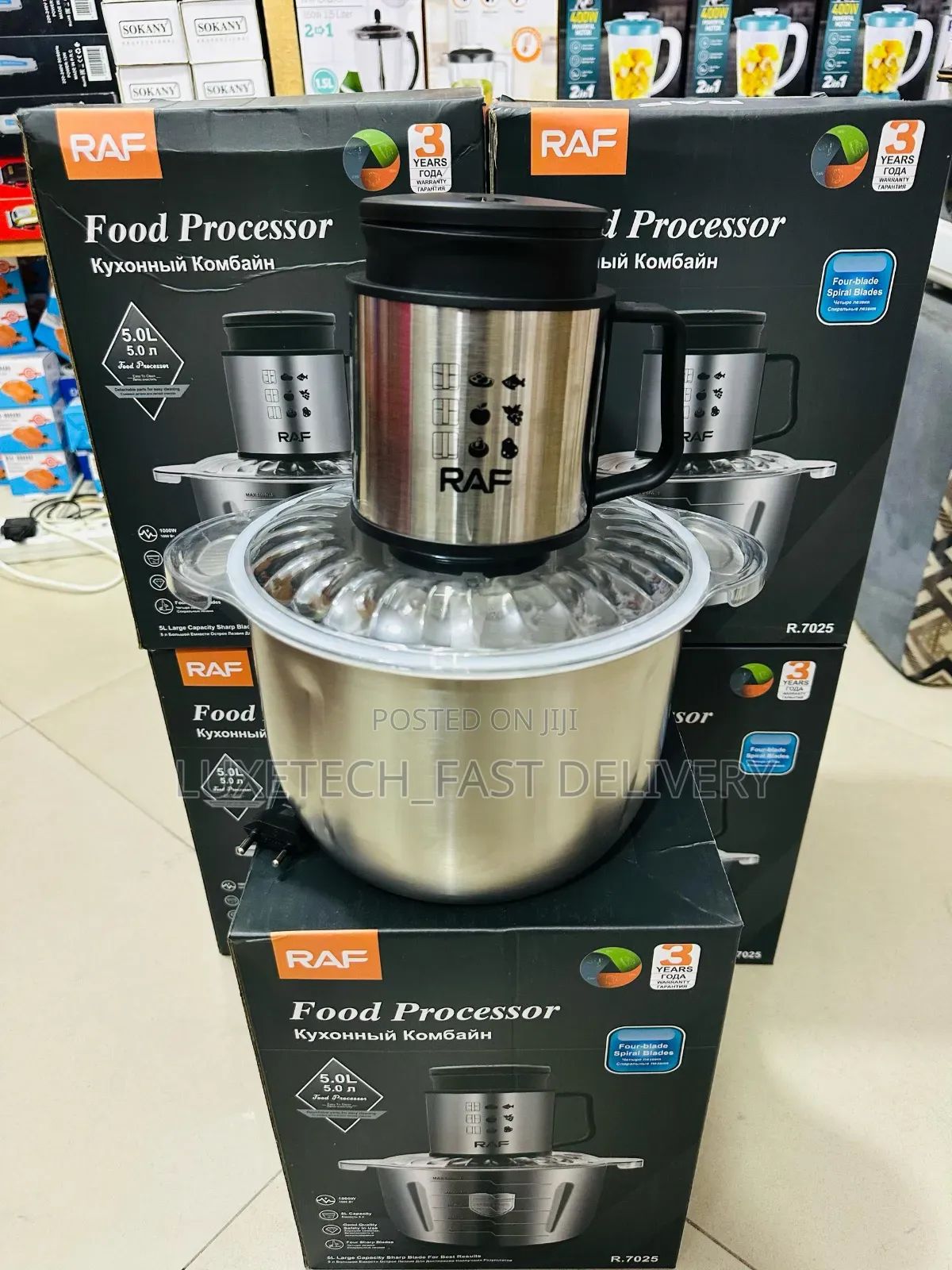 Raf Electric Food Chopper 5l Stainless Steel
