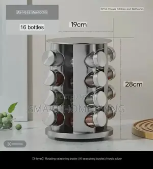 16pcs Rotating Spice Jars