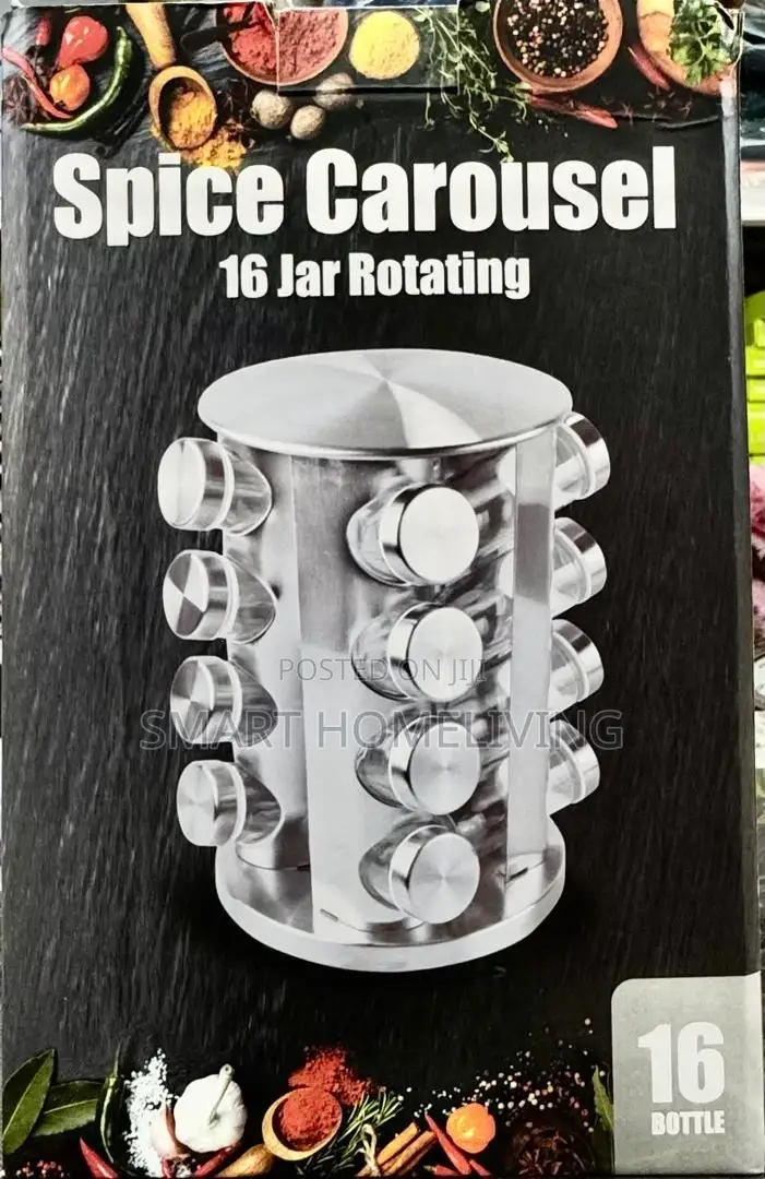 16pcs Rotating Spice Jars