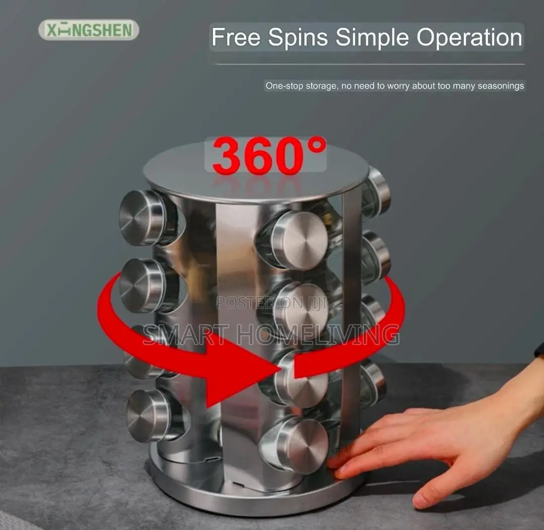 16pcs Rotating Spice Jars