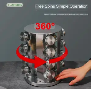 16pcs Rotating Spice Jars