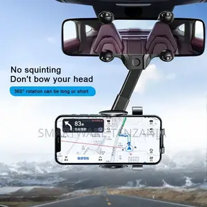 Rearview Mirror Phone Holder For Car, 360° Rear View Mount