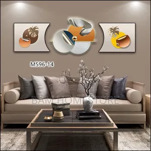 Photo - Triptych Wall Decor+Clock