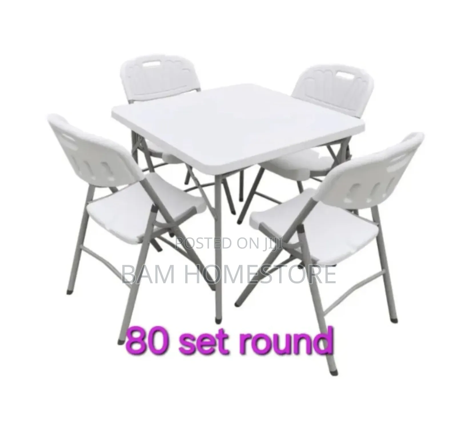 Foldable Square Table 80cm