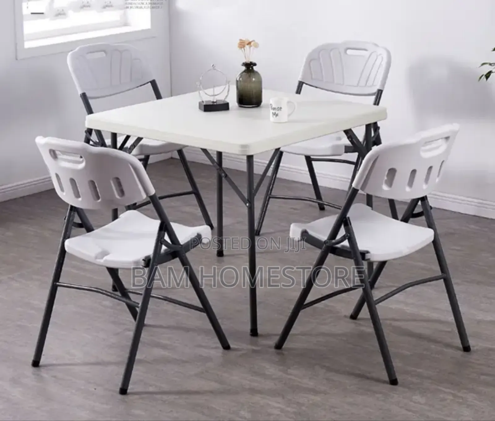 Square Foldable Table+ Foldable Chairs Set