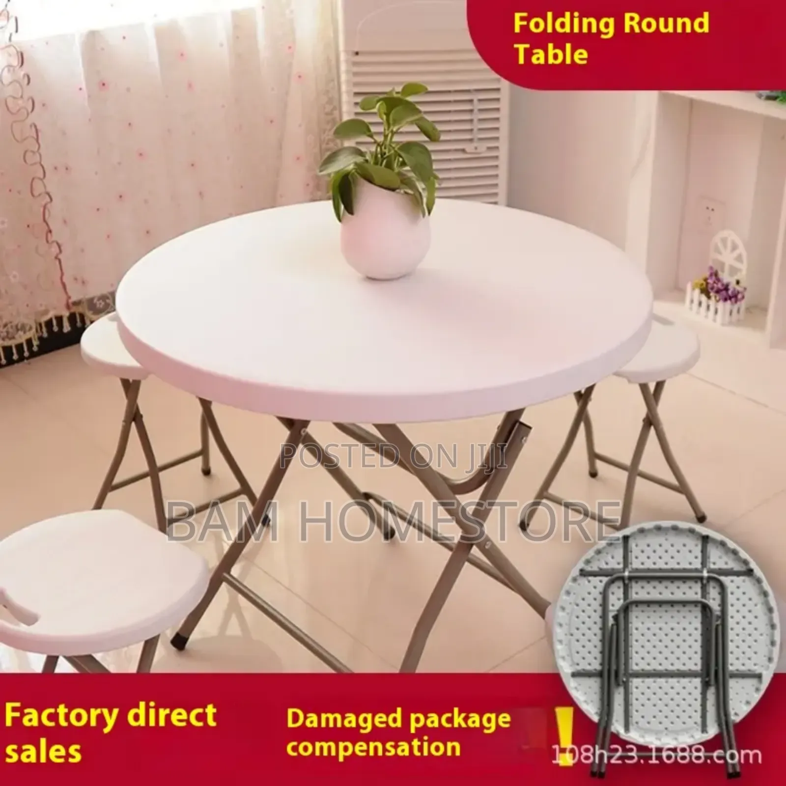 Foldable Round Table+Viti 4