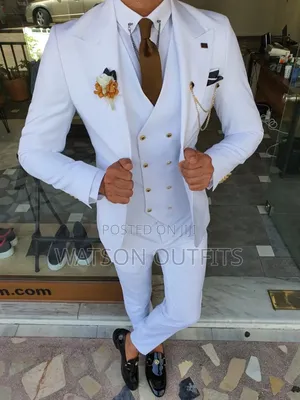 White Colour,New,Smart Classic Men Suits