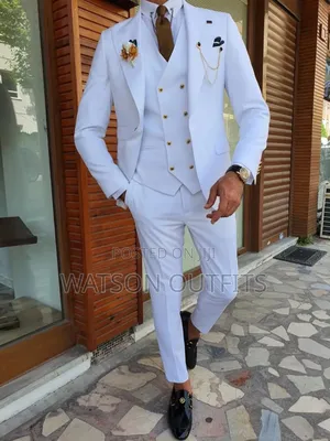 White Colour,New,Smart Classic Men Suits