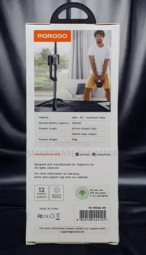 Magnetic Selfie Stick Tripod With Bluetooth Remote Control