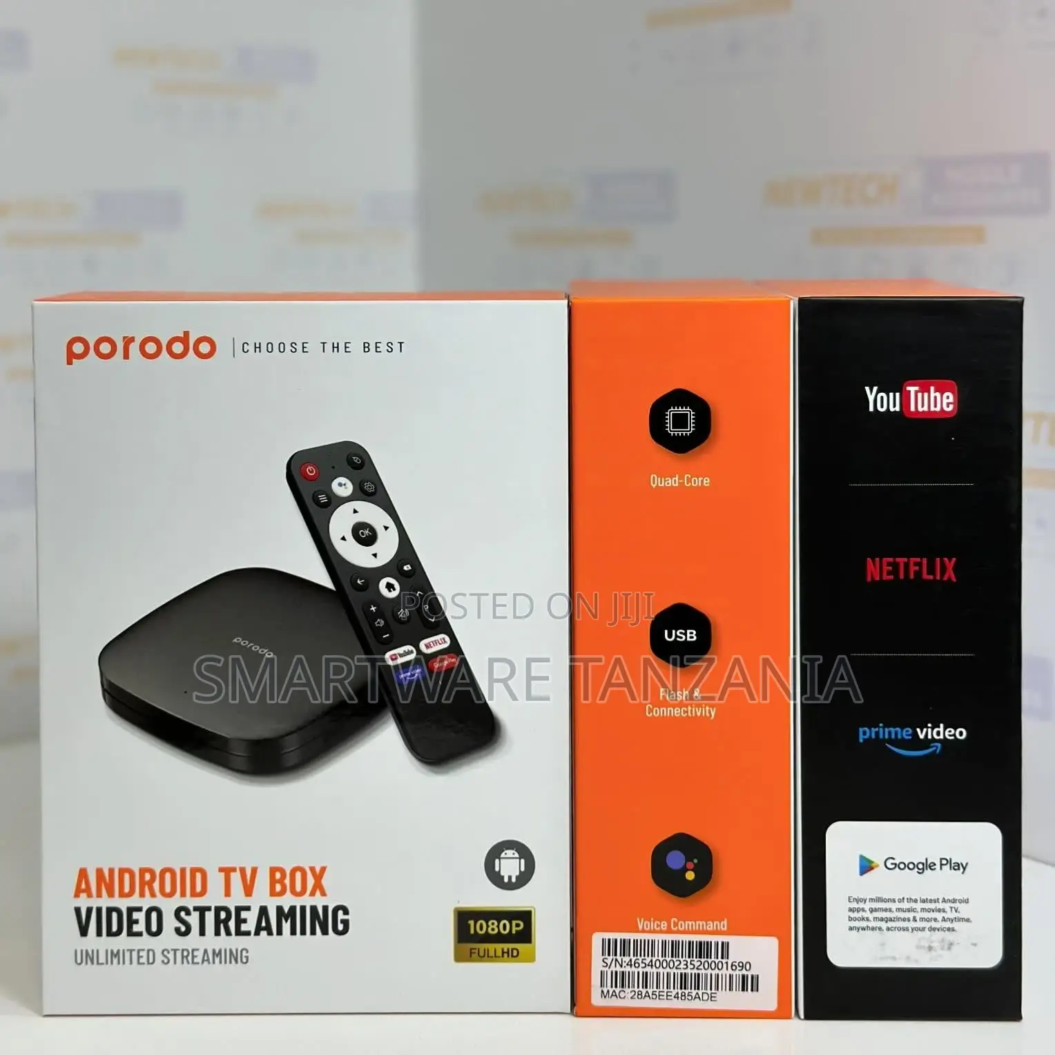 Porodo Android Tv Box 1080p 2gb Ram 8gb Rom Support