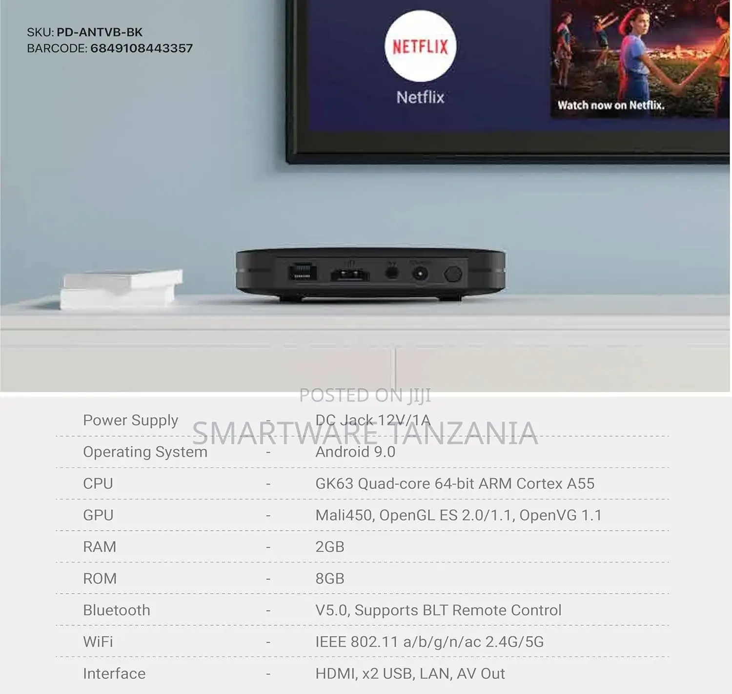 Android Tv Box Voice Command, Bluetooth Remote Quad-core Cpu