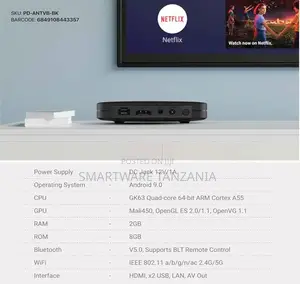 Android Tv Box Voice Command, Bluetooth Remote Quad-core Cpu