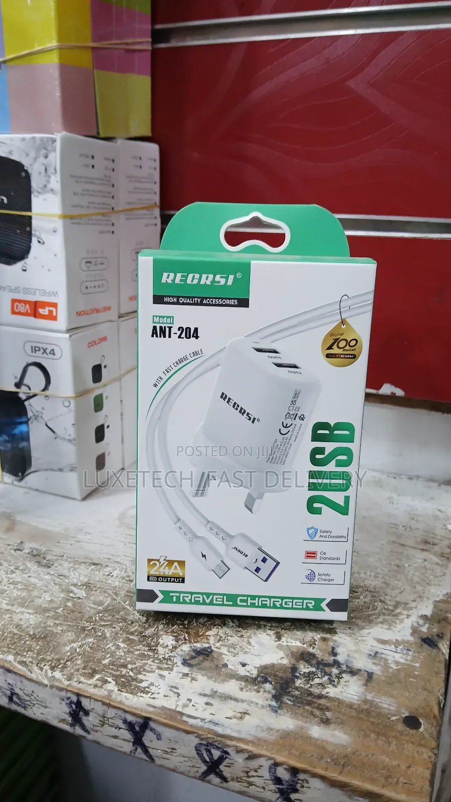 Recrsi Travel Charger With 2 Usb Ports