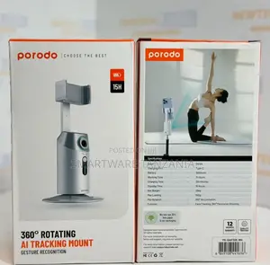 Porodo Ai Tracking 360 Rotating Gimbal, Gesture Recognition
