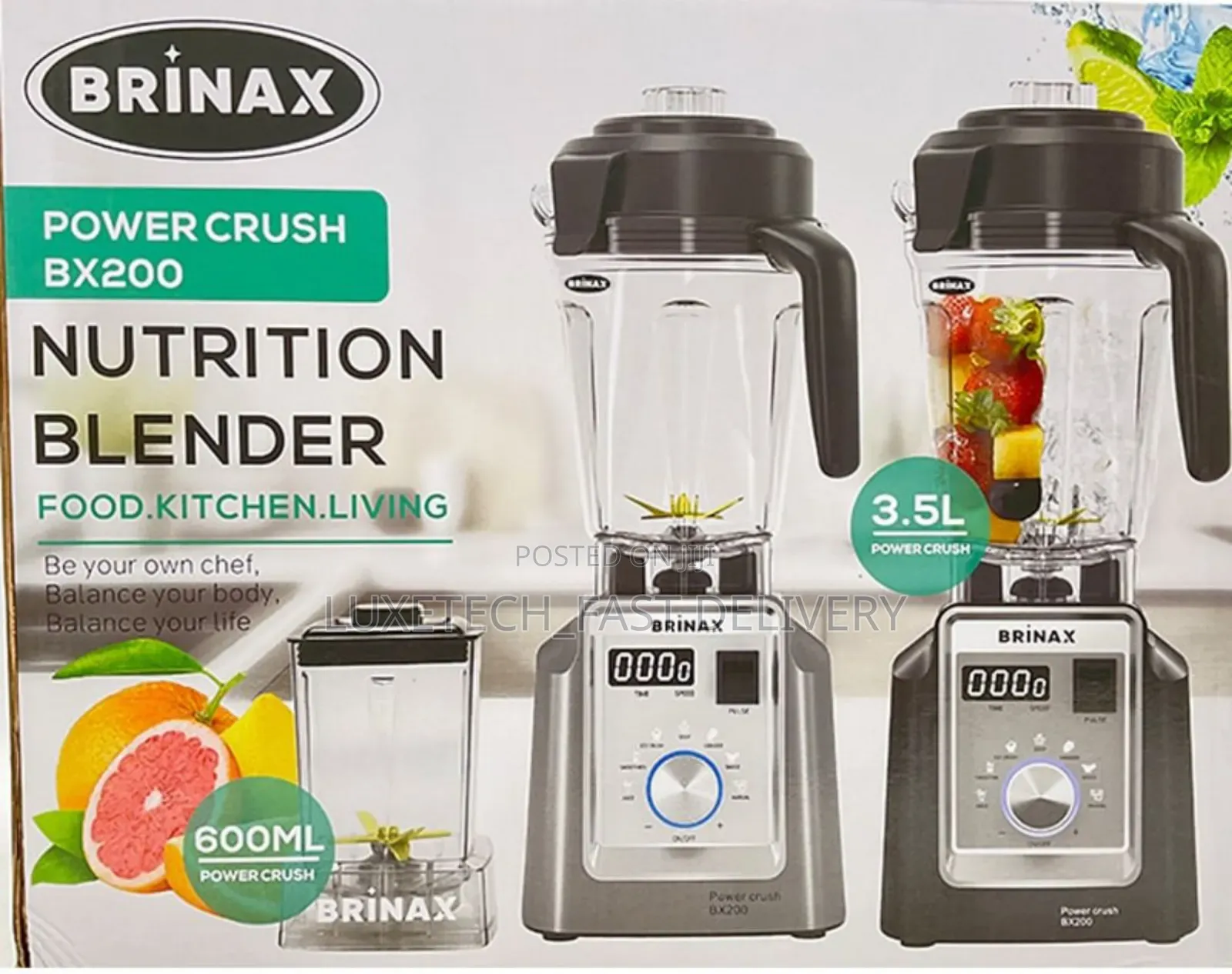 Brinax Electric Blender 3.5l Powerful With Timer