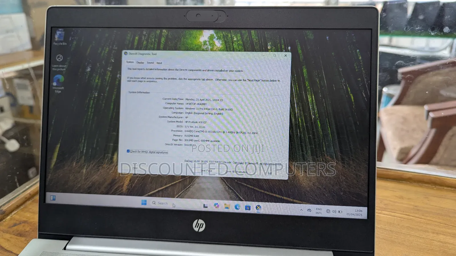 Laptop HP ProBook 430 G7 8GB Intel Core I5 SSD 256GB