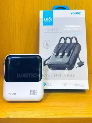 Yourz R33 10000mah Power Bank With Built-in Charging Cables
