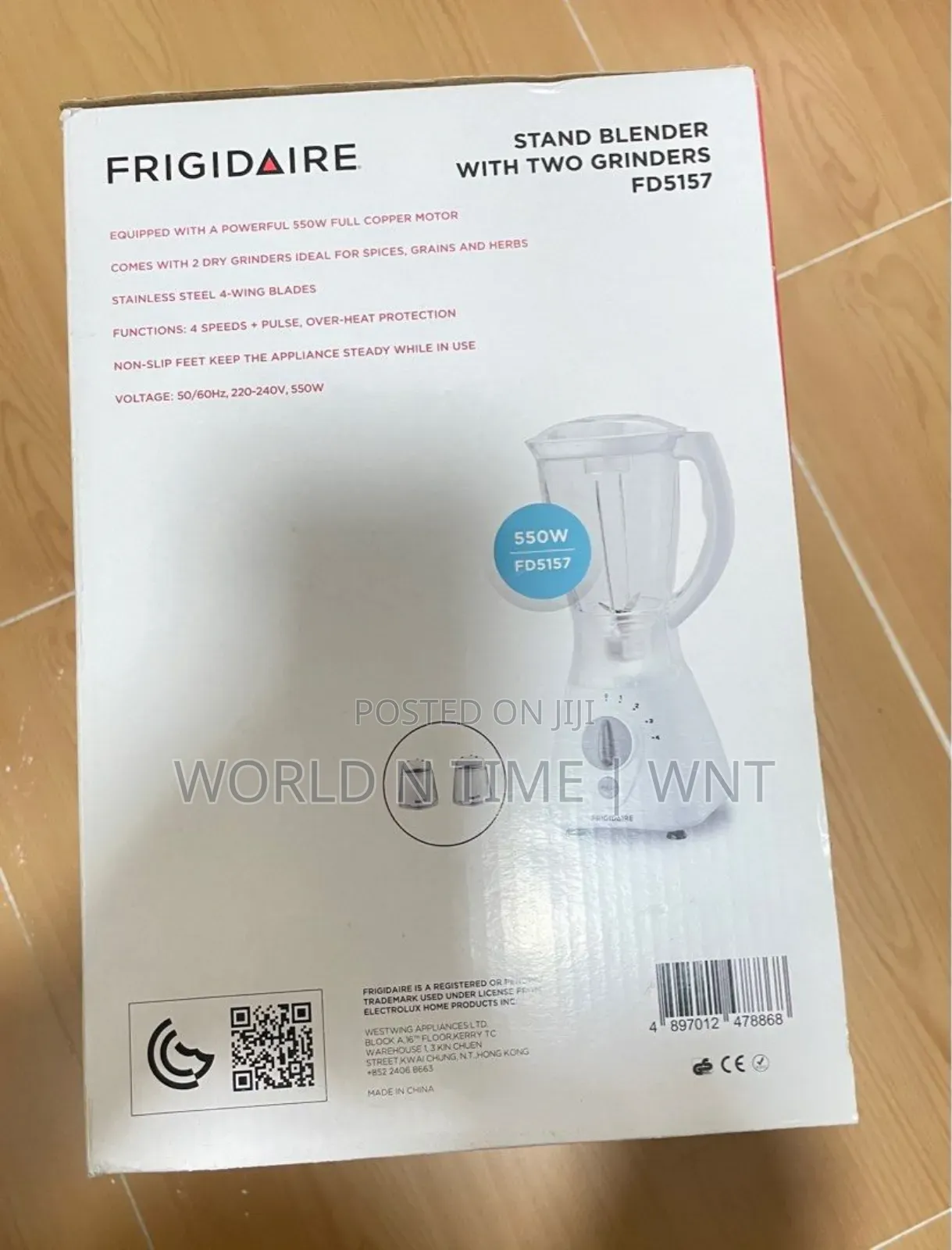 Frigidaire Blender Fd5157, 550w, White, 1.5 L Plastic Jar,