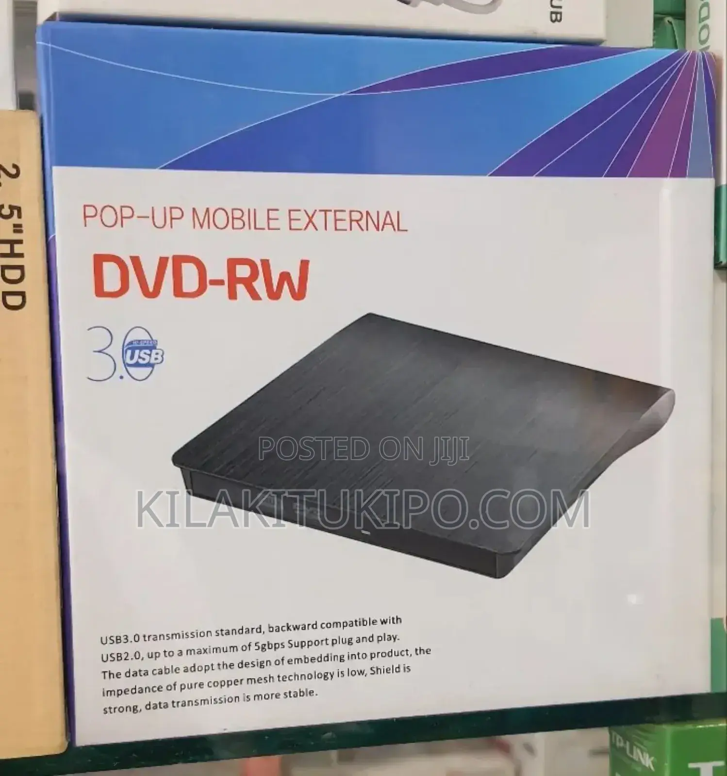 DVD -Rw Pop Up Mobile External Plug Play