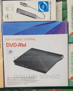 DVD -Rw Pop Up Mobile External Plug Play