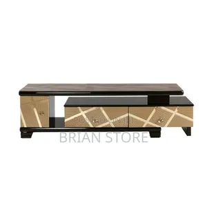 Tv Cabinet (Gold Black Color)