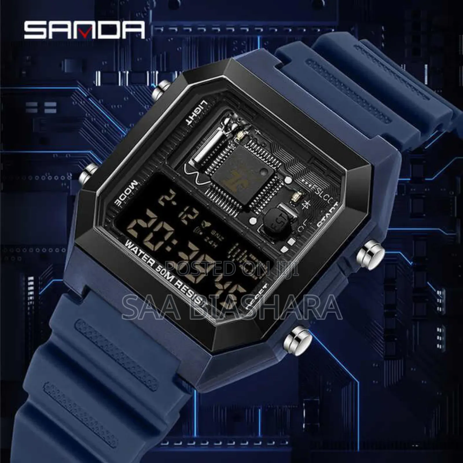 Sanda 6216 Digital Men's Watch Blue